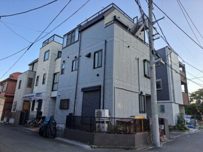 足立区　S様邸　外壁塗装工事　（屋上・バルコニー床含む）