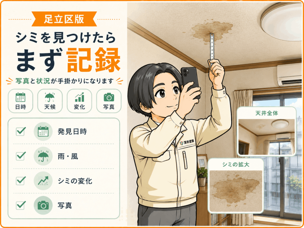 シミを見つけたらまず記録