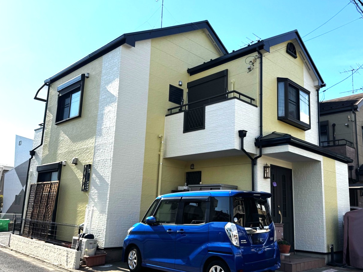 屋根・外壁塗装工事【遮熱･助成金･イメチェン】爽やかなレモンカラーでリフレッシュ！