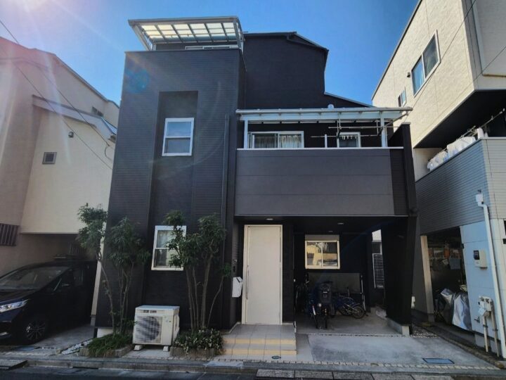 【中野区　屋根・外壁塗装工事】3種のグレーを採用！シックでおしゃれな外観に！
