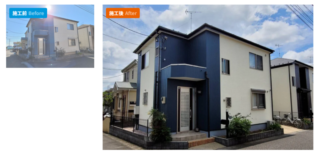 施工事例ページのスクリーンショット