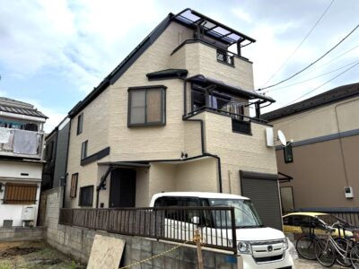 【葛飾区　屋根・外壁塗装工事】たくさんの白の中でも人気のメリーノ使用例！