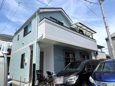 【足立区　外壁塗装工事】劣化の激しい2面塗装！ご予算に応じて対応いたします