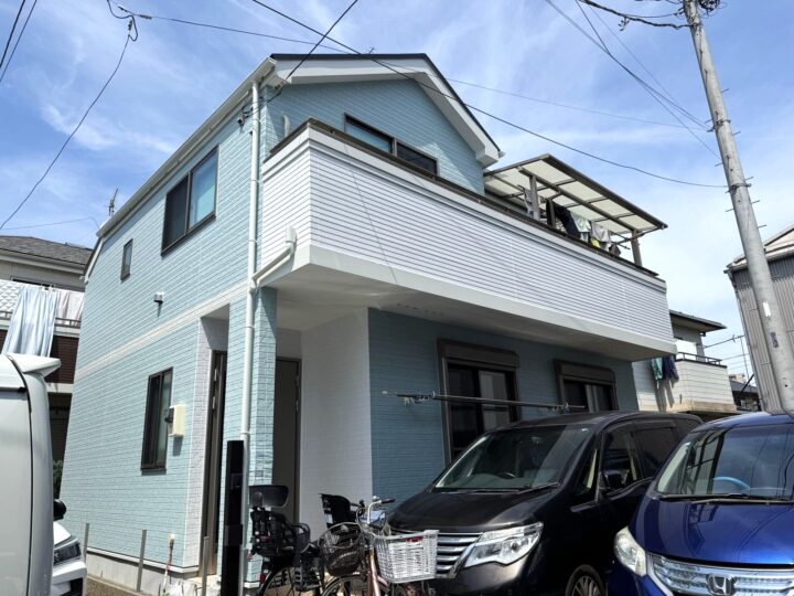 【足立区　外壁塗装工事】劣化の激しい2面塗装！ご予算に応じて対応いたします