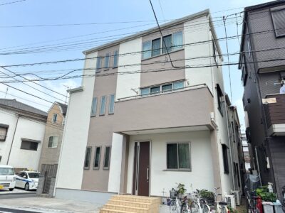 【荒川区　屋根・外壁塗装工事】シーサンドコート使用事例！難しい塗装も技術深井塗装にお任せください！