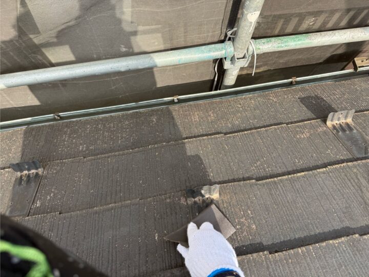 屋根 雪止め 研磨