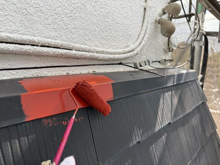 屋根 棟板金 錆止め(サビカットⅡ)