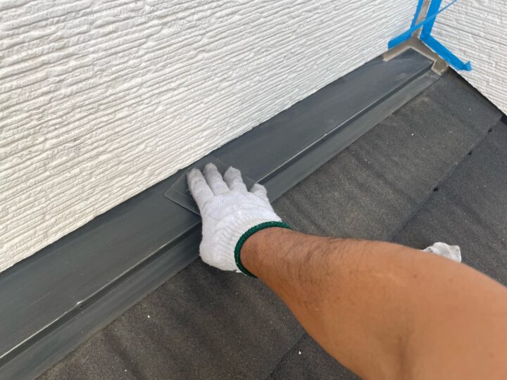 屋根 棟板金 研磨