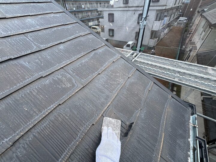 屋根 雪止め 研磨