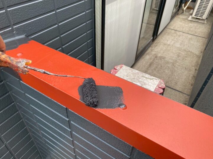 付帯部 ベランダ笠木 中塗り(ユメロックDX)