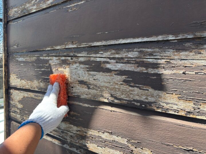 付帯部 雨戸 研磨