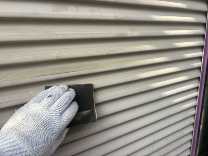 付帯部 シャッター 研磨