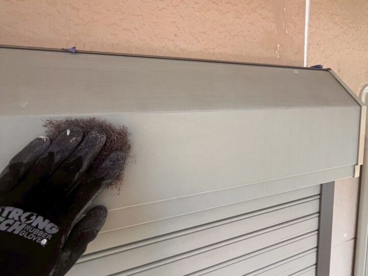 付帯部 シャッターボックス 研磨