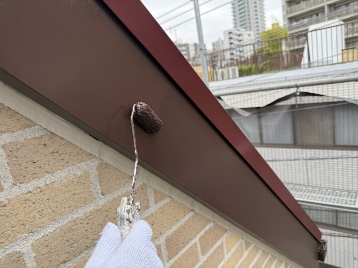 付帯部 破風 上塗り(ユメロックDX)