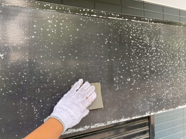 付帯部 シャッターボックス 研磨