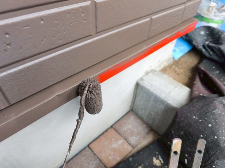 付帯部 水切り 下塗り(ユメロックDX)