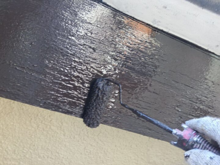 付帯部 破風 上塗り(ユメロックDX)