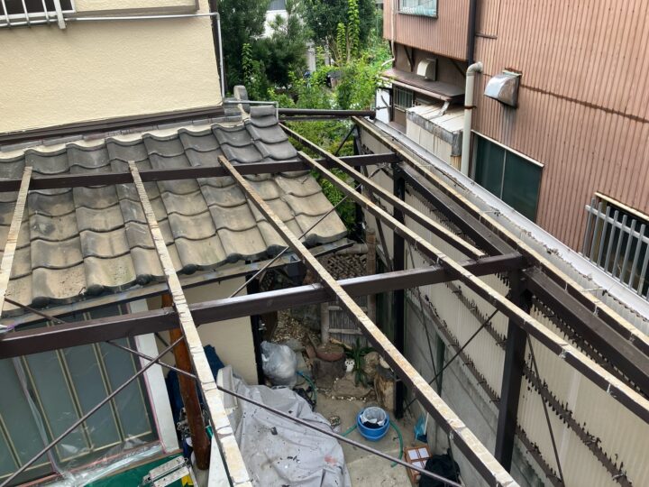 波板交換 撤去時