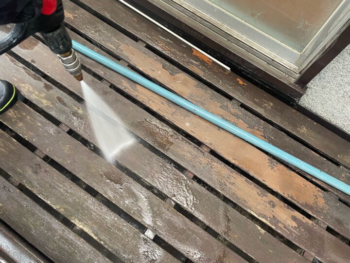 ベランダ 高圧洗浄