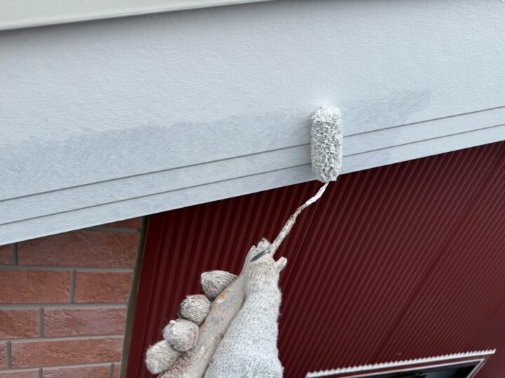 付帯部 破風 上塗り(ユメロックDX)