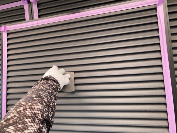 付帯部 シャッター 研磨