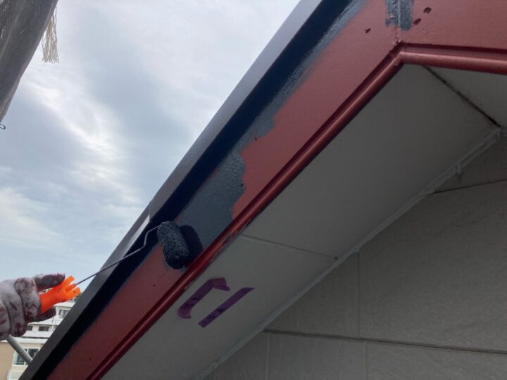 付帯部 破風 中塗り(ユメロックDX)