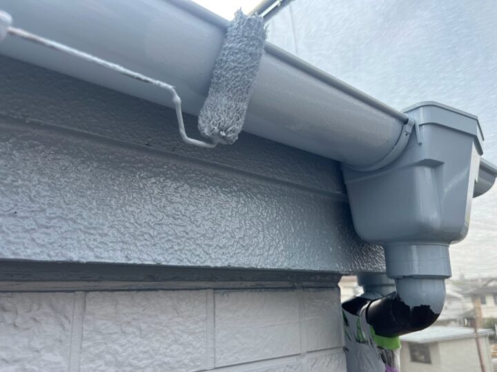 付帯部 横樋 中塗り(ユメロックDX)