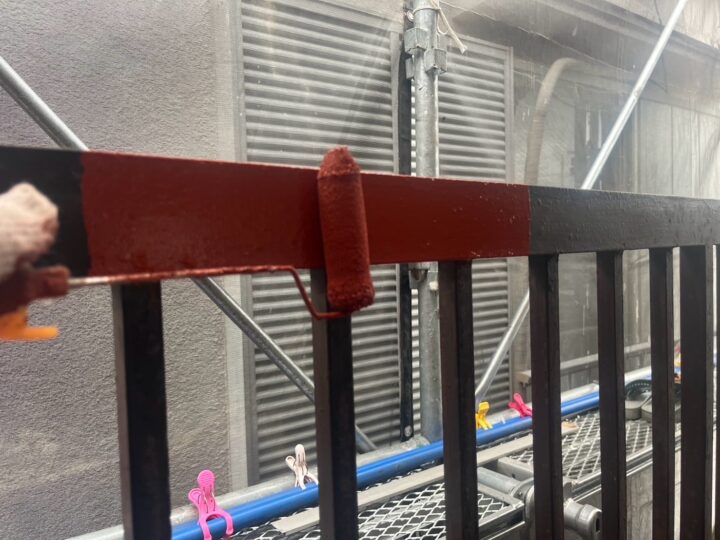 ベランダ手摺 錆止め(サビカットⅡ)