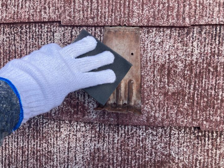 屋根 雪止め 研磨