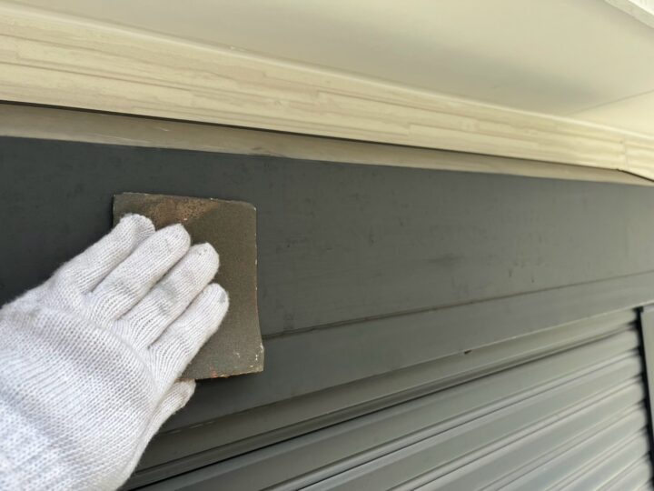 付帯部 シャッターボックス 研磨