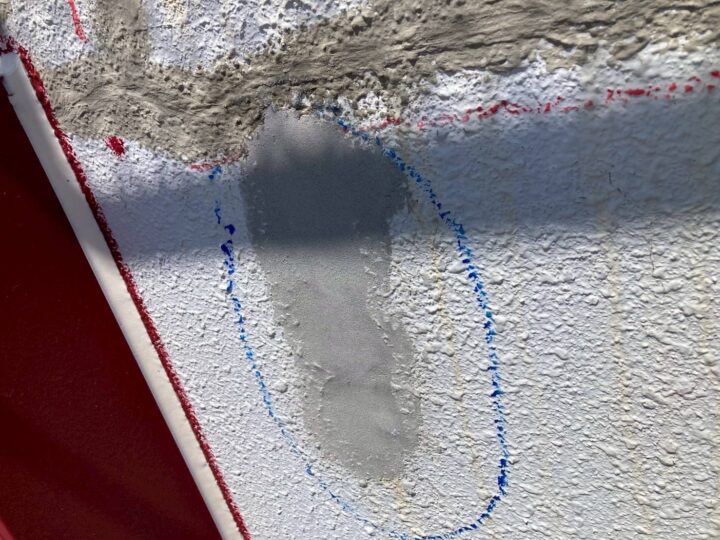 外壁 クラック補修 完工