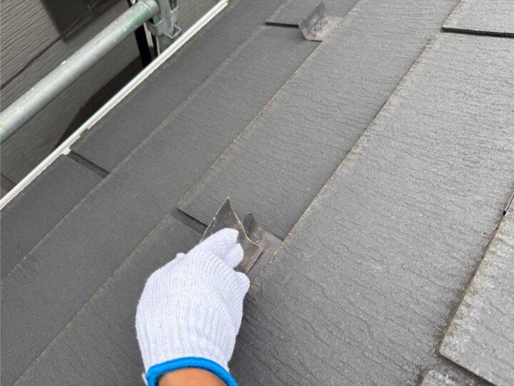 屋根 雪止め 研磨