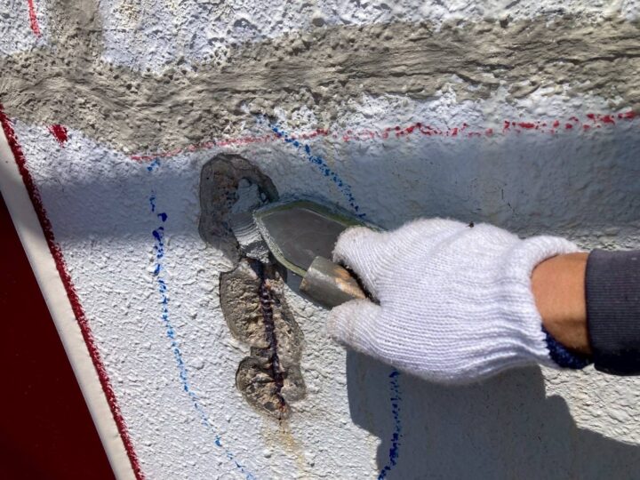 外壁 クラック補修 モルタル補修(ミラクファンド2000)