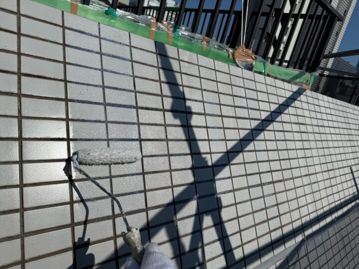 タイル外壁 クリアー2層目 (セブンS)