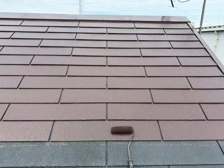屋根 中塗り