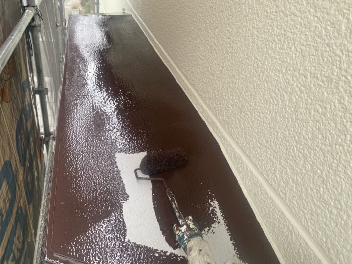 付帯部 庇 中塗り (ユメロックDX)