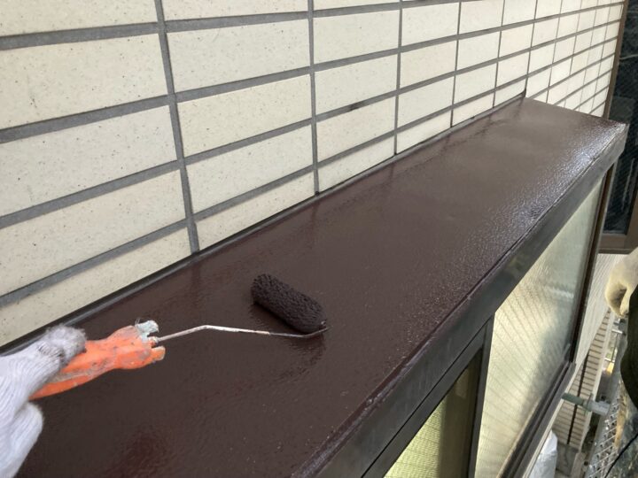 付帯部 庇 上塗り(ユメロックDX)