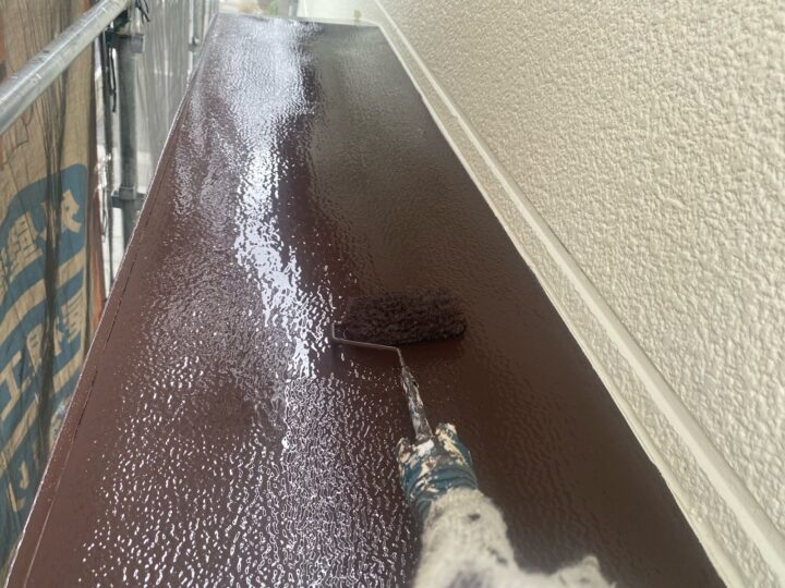 付帯部 庇 上塗り(ユメロックDX)