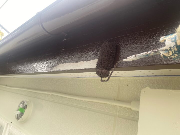 付帯部 横樋・鼻隠し 下塗り(ユメロックDX)