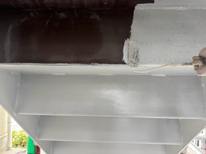 付帯部 鉄製階段下塗り(サビカット)