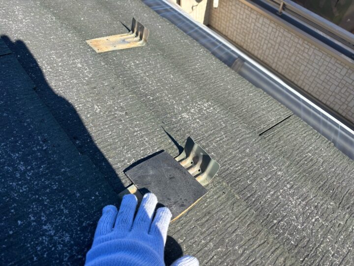 屋根 雪止め 研磨