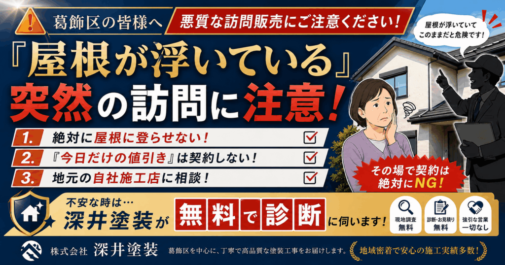 屋根が浮いている?!突然の訪問に注意!