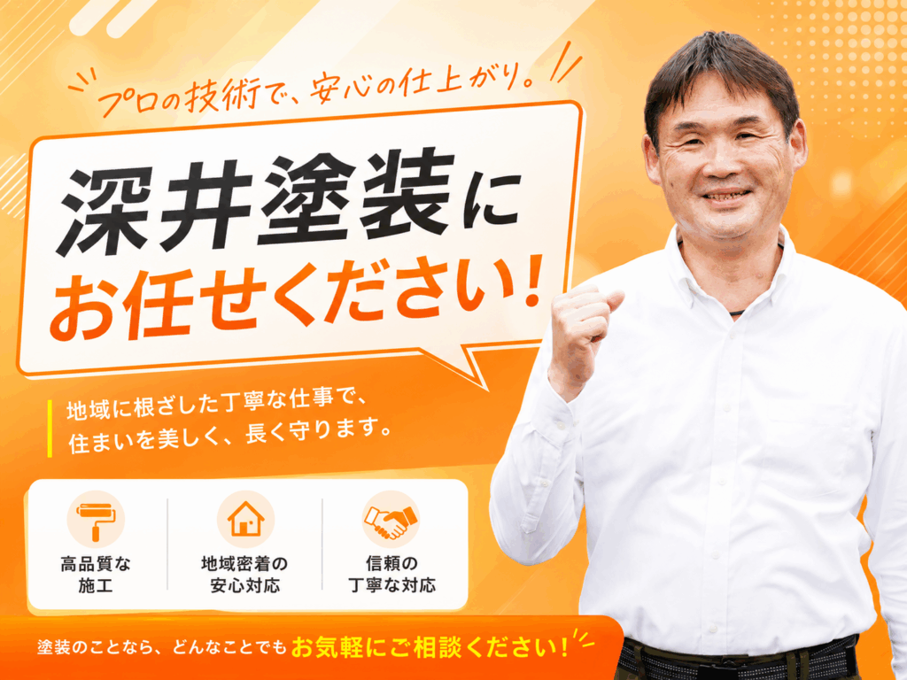 プロの技術で安心のしあがり!深井塗装にお任せください!