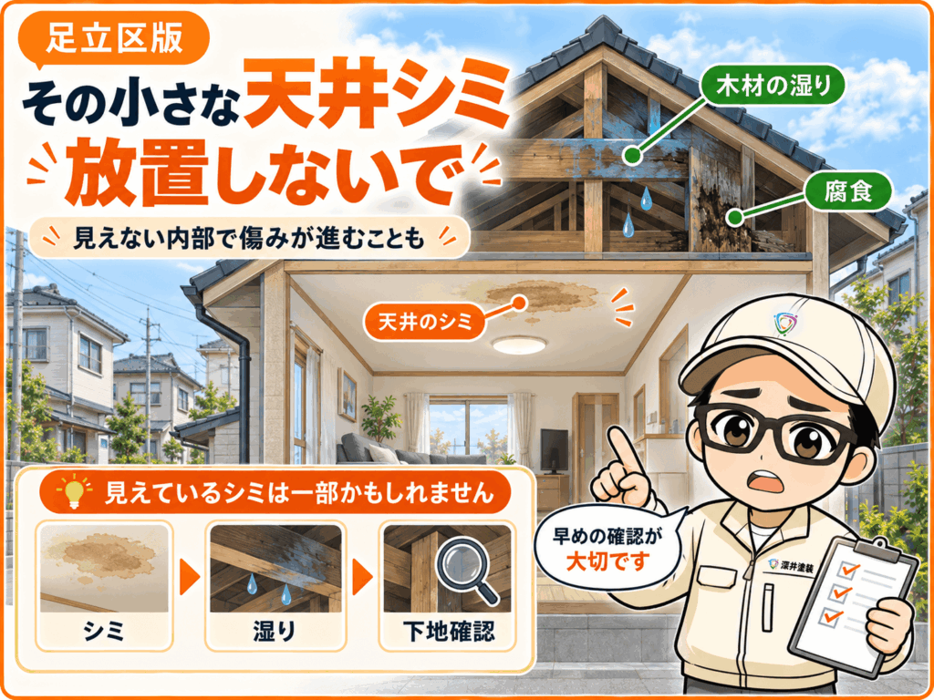 天井のシミ放置しないで!