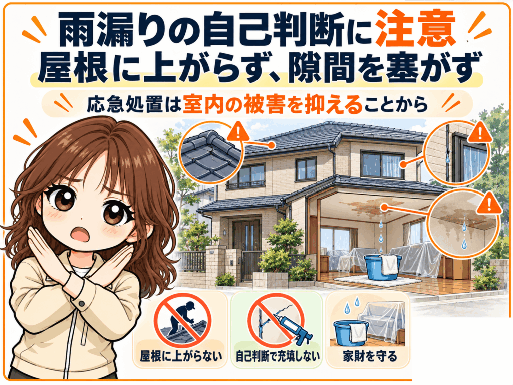 雨漏りは自己判断に注意