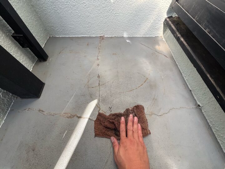 ベランダ床 研磨